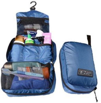 

BUYINGBELL Travel Buddy Cosmetic Toiletry Shaving Jewelry Hanging Bag Organizer Travel Toiletry Kit(Blue)