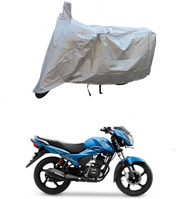JVG Two Wheeler Cover for TVS(Victor GLX, Silver)