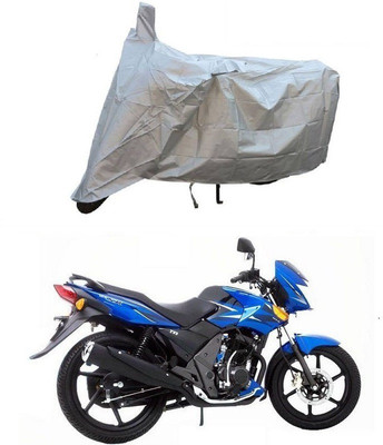 JVG Two Wheeler Cover for TVS(Flame SR125, Silver)