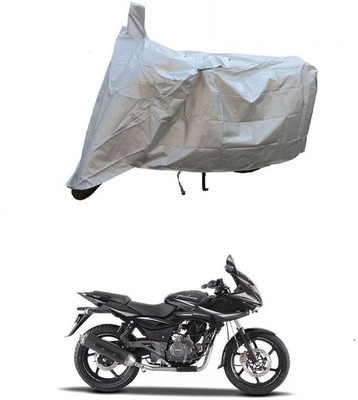 JVG Two Wheeler Cover for Bajaj(Pulsar 220 DTS-i, Silver)