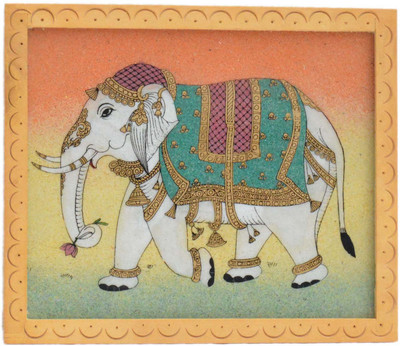 

LAVANSHI 5*6" HAND CRAFTED KADAMBA WOOD ELEPHANT DESIGN JEWELLERY BOX WITH GEM STONE FINISH makeup and jewellery Vanity Box(Brown)