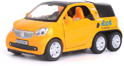 

Sanyal 1:32 Smart Pickup Alloy Car Model Simulation Metal Six-Wheeled Car Model Sound And Light Pull Back Toy Car - Yellow(Yellow)