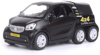 

Sanyal 1:32 Smart Pickup Alloy Car Model Simulation Metal Six-Wheeled Car Model Sound And Light Pull Back Toy Car - Black(Multicolor)