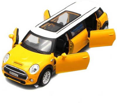 

Sanyal Hot 1:36 Scale Wheels Die cast Car Stretch Mini Cooper Open Door Pull Back Alloy Metal Toys with Sound & Light For Kids – Yellow(Yellow)