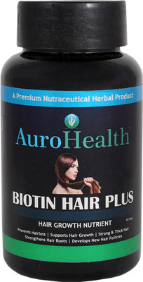 

AUROHEALTH AuroHealth Biotin Hair Plus Ultimate Hair fall Control & Hair Growth Supplement(60 No)