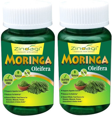 

Zindagi Moringa Extract Capsules - Pure Moringa Powder - Moringa Leaves Powder(60 g)