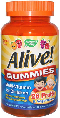 

Nature's Way Nature's Way, Alive! Gummies, Grape & Orange, 90 Gummies(90 No)
