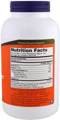 

Now Foods Now Foods, Psyllium Husk Powder, 12 oz (340 g)(340 g)