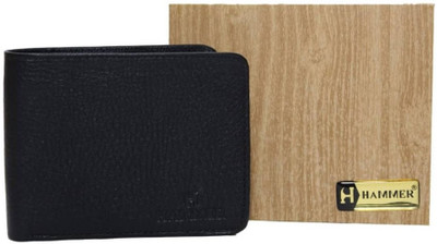 

hammer Men Black Genuine Leather Wallet(5 Card Slots)