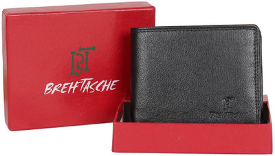 

Breiftasche Men Black Genuine Leather Wallet(6 Card Slots)
