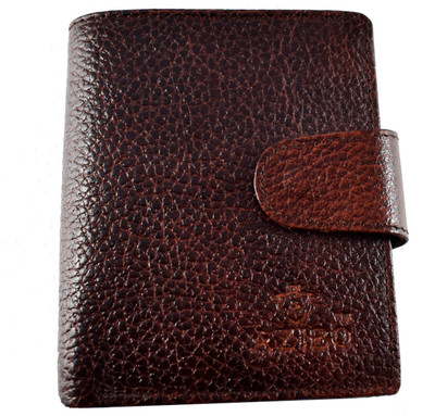 

Azibo Men Brown Genuine Leather Card Holder(20 Card Slots)