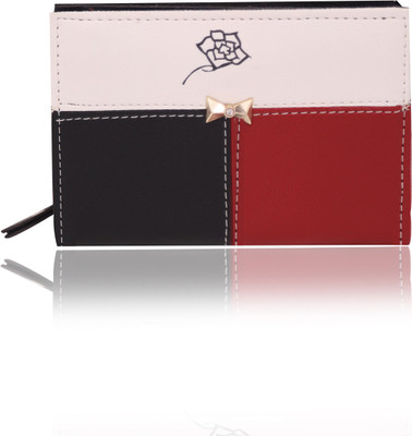 

Cidky Women Black, Red, White Artificial Leather Wrist Wallet(6 Card Slots)