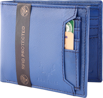 

FAWNLINK Men Blue Genuine Leather Wallet(7 Card Slots)