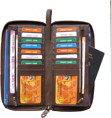 

ABYS 15 Card Holder(Set of 1, Brown)