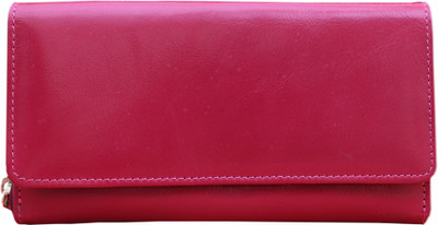 

G'leani Women Pink Genuine Leather Wallet(7 Card Slots)