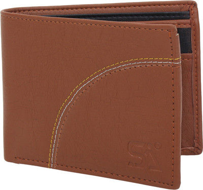 

ATSH Men Tan Artificial Leather Wallet(3 Card Slots)