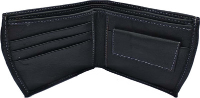 

forever99 Men Black Genuine Leather Wallet(3 Card Slots)
