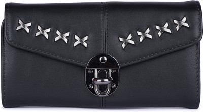 

Prink Women Black Artificial Leather Wallet(2 Card Slots)