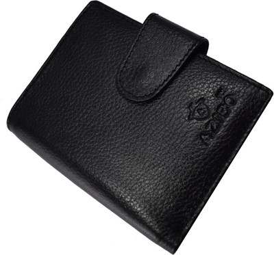 

Azibo Men Black Genuine Leather Card Holder(20 Card Slots)