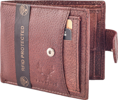 

FAWNLINK Men Brown Genuine Leather Wallet(6 Card Slots)