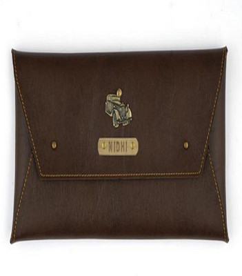 

The Junket Men Brown Artificial Leather Document Holder(1 Card Slot), Dark brown