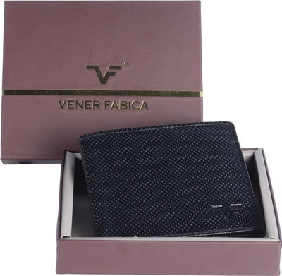 

Vener Fabica Men Black Genuine Leather Wallet(7 Card Slots)