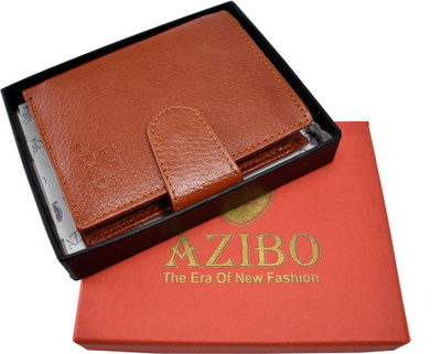 

Azibo Men Brown Genuine Leather Card Holder(20 Card Slots), Tan