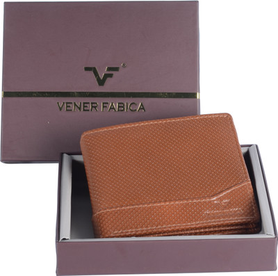 

Vener Fabica Men Tan Genuine Leather Wallet(9 Card Slots)