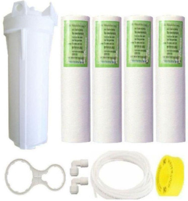 

CAPITAL Spun PP Candle Filter + 1/4" Elbows RO Service Kit Solid Filter Cartridge(0.5, Pack of 10)