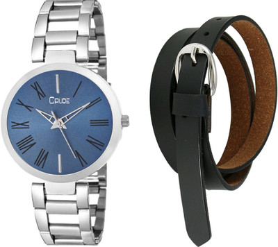 

crude Analog Watch, Belt Combo(Blue)