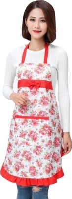 SYGA Polyester Home Use Apron - Free Size(Red, Single Piece)