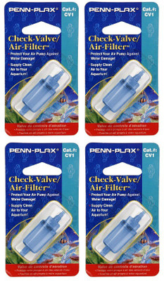 

Penn-Plax CV1 Check-Valve/Air-Filter (Pack of 4) Aquarium Tool