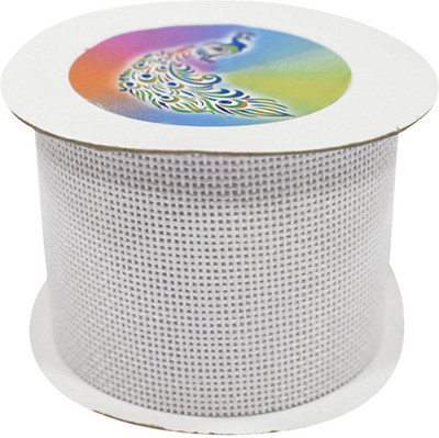 

AsianHobbyCrafts Jute Fabric Roll : Length: 5 yards width: 2" colour: white