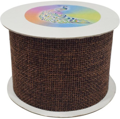 

AsianHobbyCrafts Jute Fabric Roll, Length: 5 yards width: 2" :Brown
