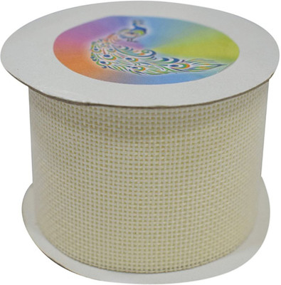 

AsianHobbyCrafts Jute Fabric Roll, Length: 5 yards width: 2" :Cream