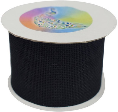 

AsianHobbyCrafts Jute Fabric Roll, Length: 5 yards width: 2" :Black