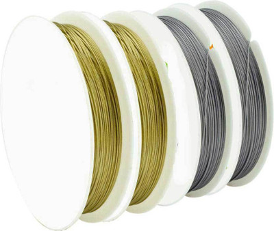 

BestUBuy Gear Wire Gold & Siver for Jewellery Making Pack of 4(Silver - 2, Gold - 2)