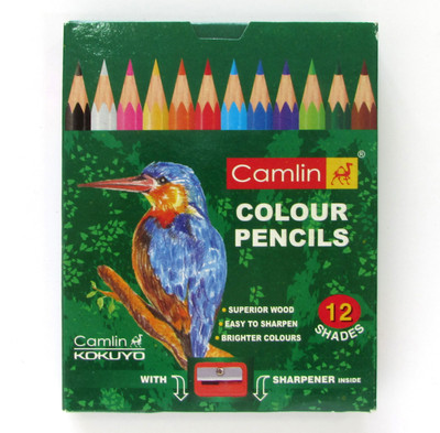 

Camlin Colour Pencil Half Size 12 Shades with Sharpener