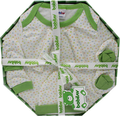 

Babilav GRD06 Newborn 6 Pieces Unisex Baby Gift Set, Diamond Shaped(Green)