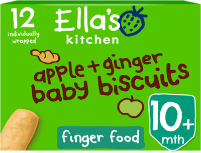

Ella's Kitchen Apple + Ginger Baby Biscuits 108g Cereal(108 g, 10+ Months)
