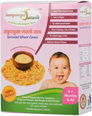 

sampoorna satwik Sprouted Wheat Cereal, 200 Gm, Healthy,Natural,Homemade Cereal(200 g, 6+ Months)