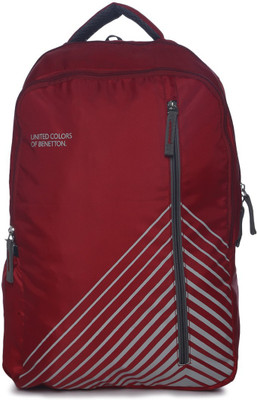 

United Colors of Benetton COLLEGE BACKPACK 21.3 L Laptop Backpack(Red), 17c