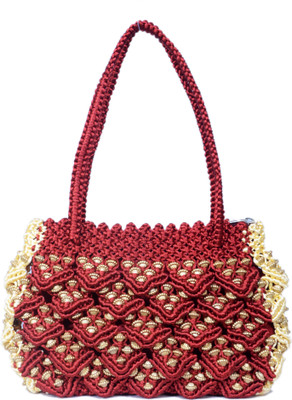 

PAUL FASHION Women Designer Cord made Handbag -3(Maroon) Shoulder Bag(Maroon, 2 L)