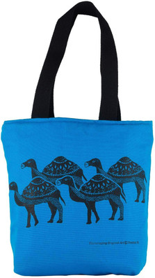 

allforasmile Cotton Canvas Reusable Ecofriendly Tote Bag | Animal Collection Camel | Multipurpose Bag(Blue, 5 L)