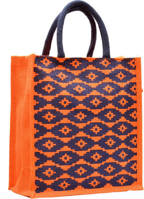 

AGGDA Jute Burlap Waterproof Lunch Bag(Orange, 12 L)