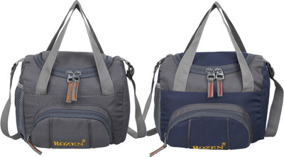 

ROZEN Combo 2-pc Lunch Tiffin Bag Gray+Nblue 316 for School Office Picnic Waterproof Lunch Bag(Multicolor, 10 inch)