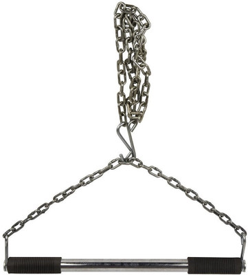 

HIRNOTS Pull Up Chain Rod (5 Feet Chain with Foam Grip) Pull-up Bar(Black), Chrome finished