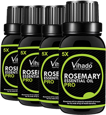 

VIHADO Rosemary Essential Oil Pure Natural - Use For Aromatherapy, Health Boost, Hair Re-Growth, Skin Care, Face OIL 20ML (PACK OF 4)(20 ml)