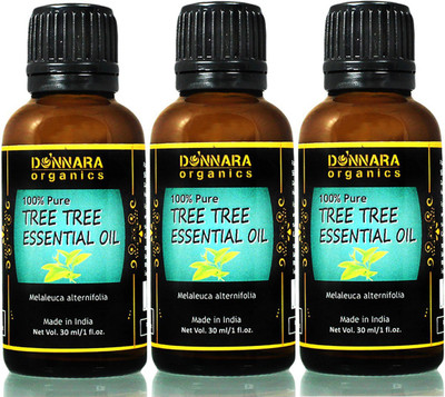 

Donnara Organics 100% Pure Tea Tree Essential oil- Natural & Undiluted Combo pack of 3 bottles of 30 ml(90 ml)(90 ml)