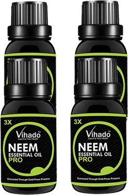 

VIHADO Neem Carrier Oil Pure Natural For Skin care & Hair treatment Hair Oil 3X PRO 25 ML (Pack of 4)(25 ml)